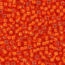Miyuki rocailles Perlen 11/0 - Silver lined tangerine 11-9